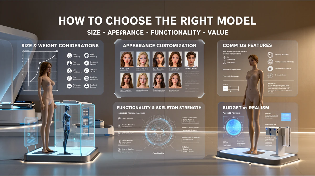 Asian Sex Doll buying guide display featuring size comparison, customization, and feature evaluation
