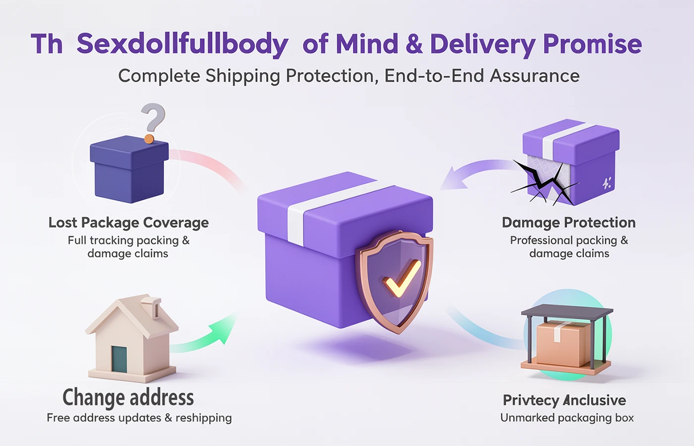 Life Size Sex Dolls shipping protection guide illustrating package coverage, damage protection, and private delivery service