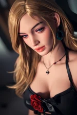 real sex dolls cinematic close-up portrait dark background soft side lighting studio fashion editorial photography mood